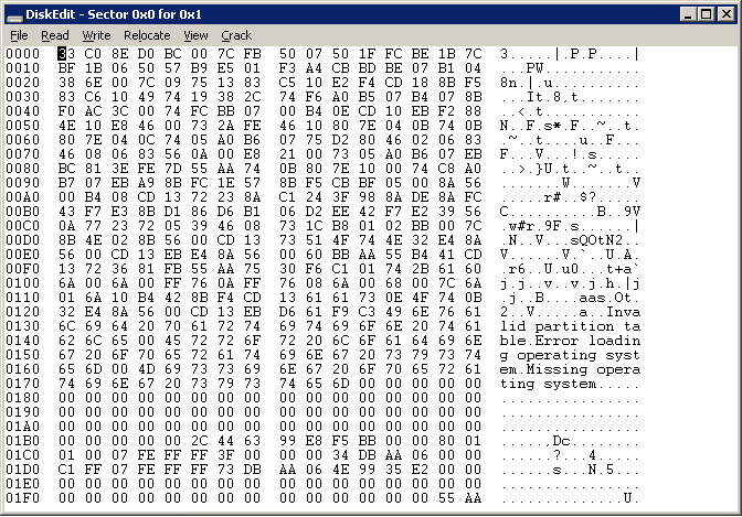 DiskEdit Ergebnis