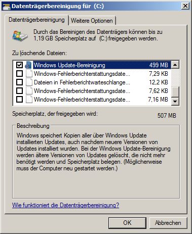 Windows Update- Bereinigung