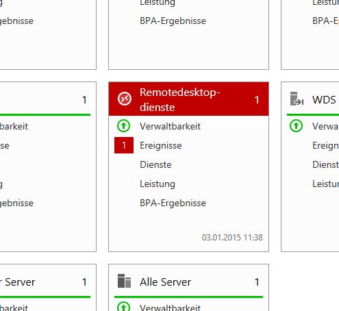 Fehler Server Manager