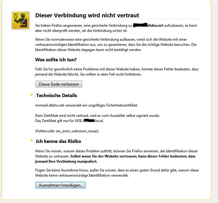 Anzeige Zertifikat Mozilla
