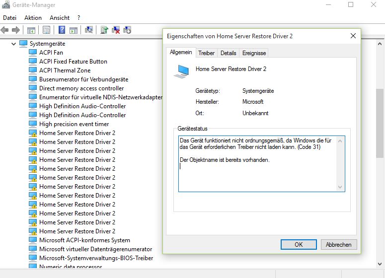 Geräte Manager - total vermüllt :)