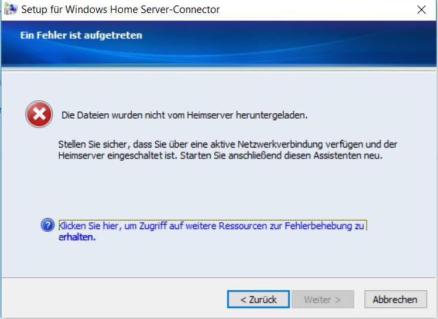 Fehlermeldung wenn ich Versuche die Konsolensoftware auf Win10 zu installieren