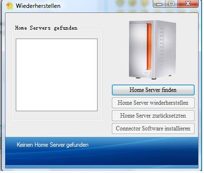 Wiederherstellungs Anwendung auf Client