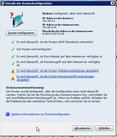 Routerkonfiguration am Homeserver