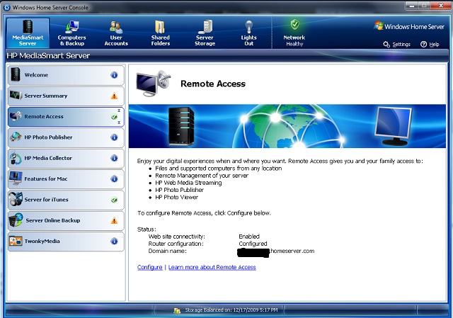 WHS Console Remote Access