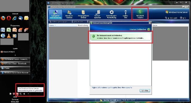 WHS Status stimmt nicht mit Connector überein!