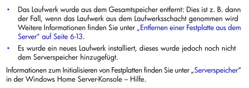 Zitat aus dem original HP Handbuch. Alle Rechte liegen beim Herausgeber des Handbuches.