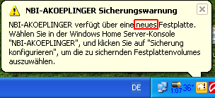 Neues Festplatte