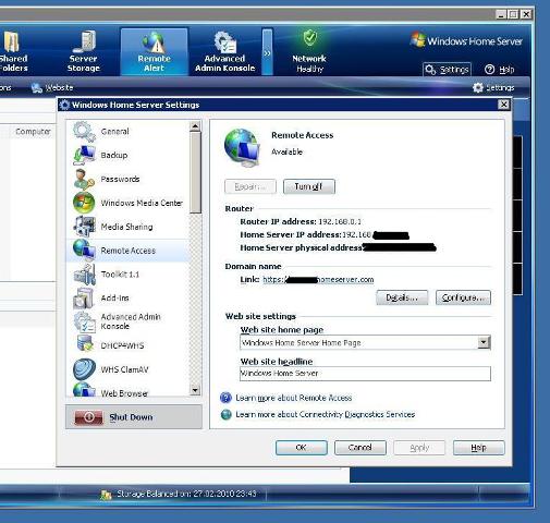 Meine Remote Access Einstellungen Bild 1<br />Hier ist alles OK