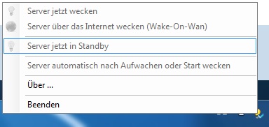 Die Schaltfläche &quot;Server jetzt in Standby&quot; kann nicht angeklickt werden