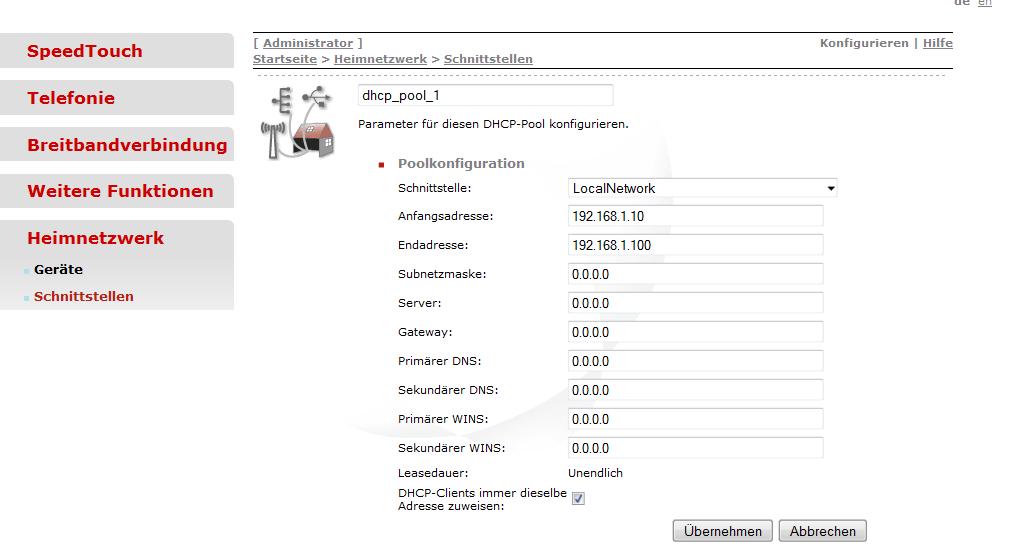 SpeedTouch - DHCP-Poolkonfiguration.jpeg