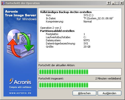 Dauer  unter 5 Minuten