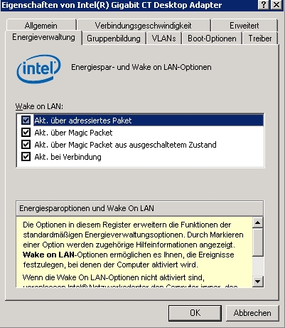 Energiesettings