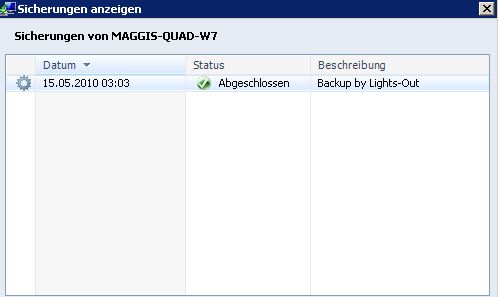 Backup mit Lights Out
