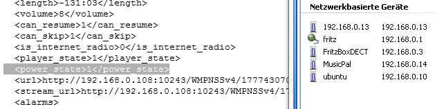 MusicPal spielt ein Lied