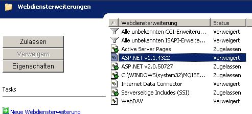 ASP.NET 1.1 ausschalten