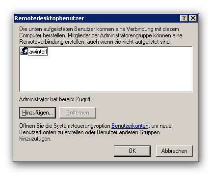 Benutzerauswahl