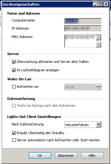 Lights Out Geräteeigenschaften (Desktop PC)