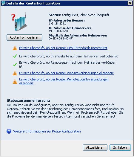 Ergebnis des Tests