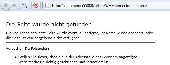 Installationsprogramm nicht gefunden.