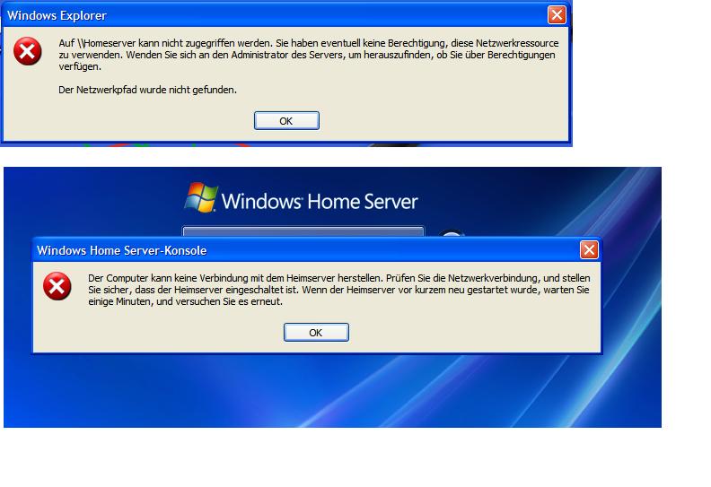 oben freigeg Ordner, unten Console