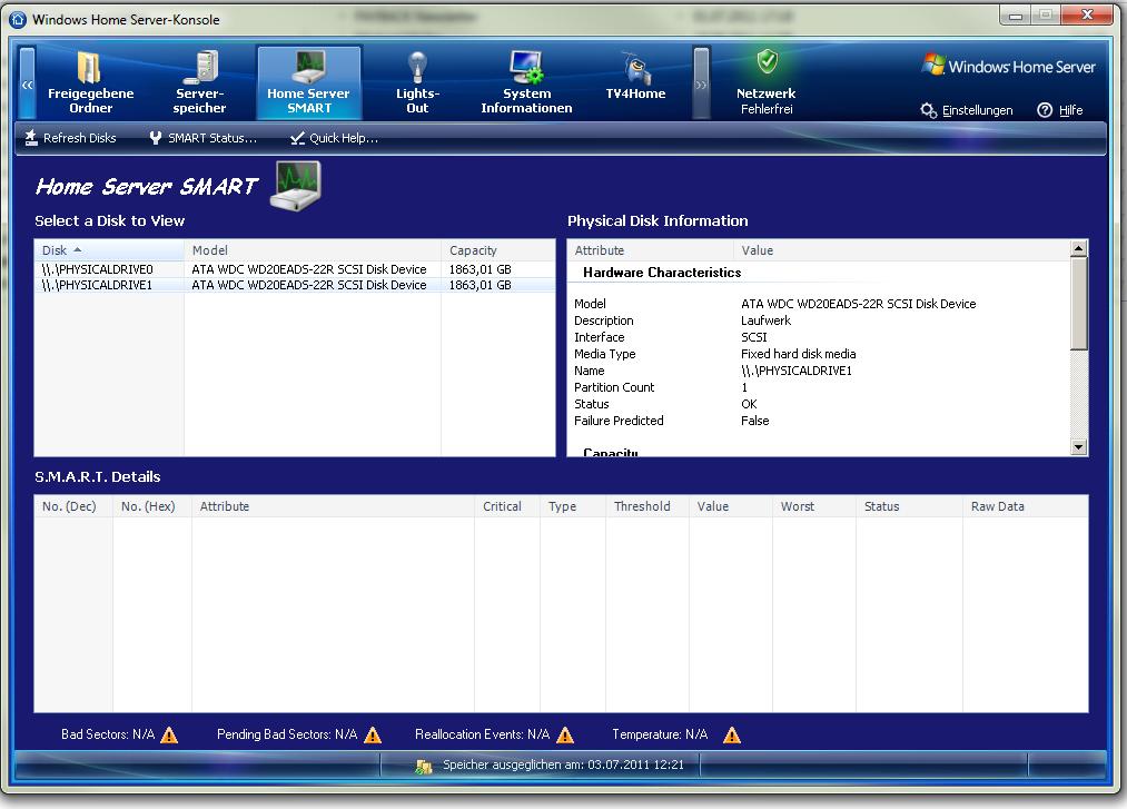 screenshot home server smart, acer h341