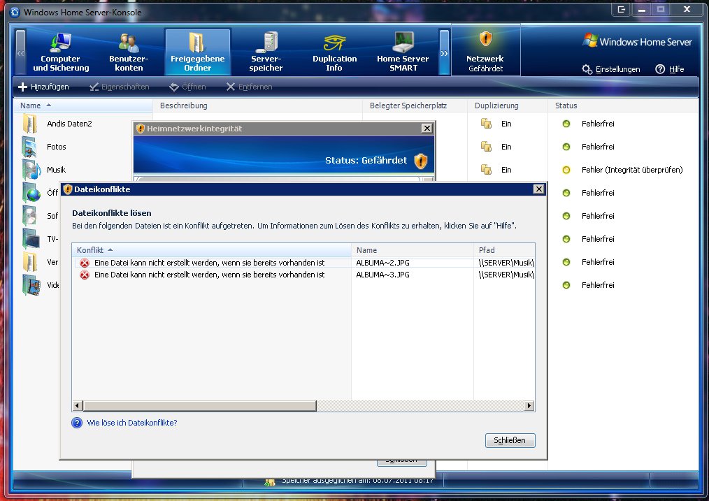 Screenshot der Konsole