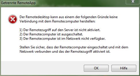 Fehlermeldung