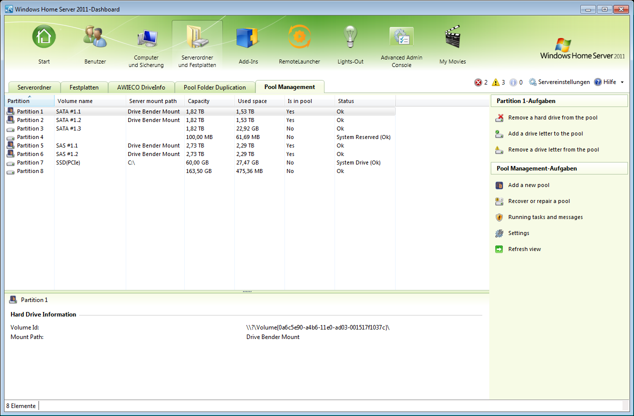 Dashboard - Pool Management