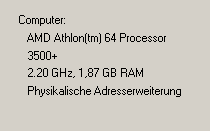 INFO CPU Speicher