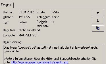 WHS IASTOR Fehler.JPG