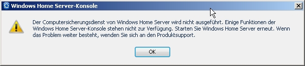 Fehlermeldung Konsole