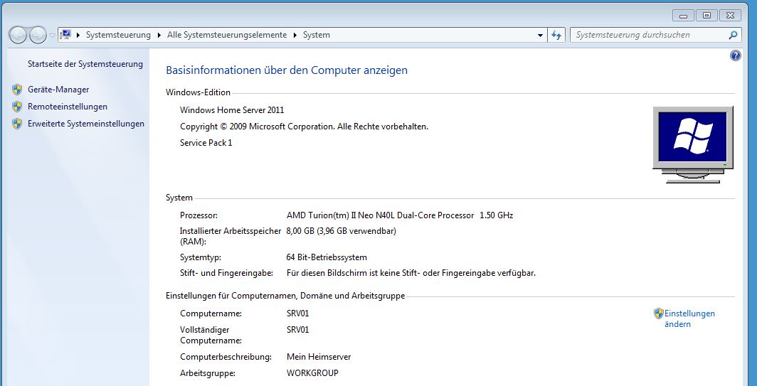 8GB aber nur 3,96 GB verwendet. :(