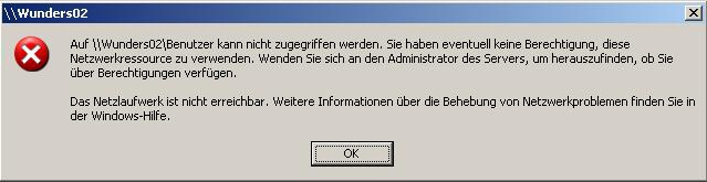 Fehlermeldung