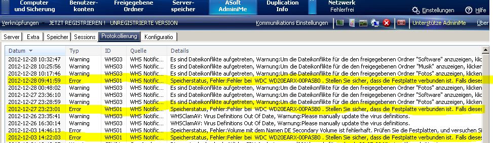 Error-Logs