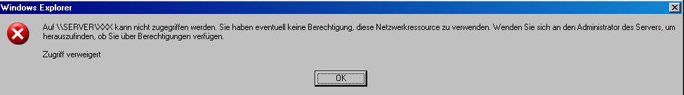 Fehlermeldung