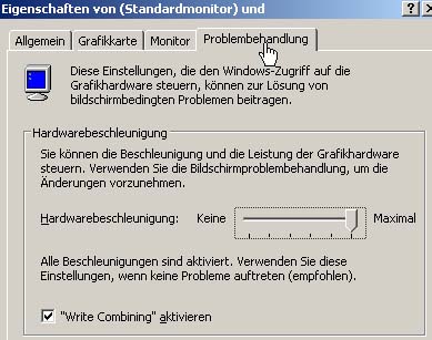Hardwarebeschleunigung auf Max.
